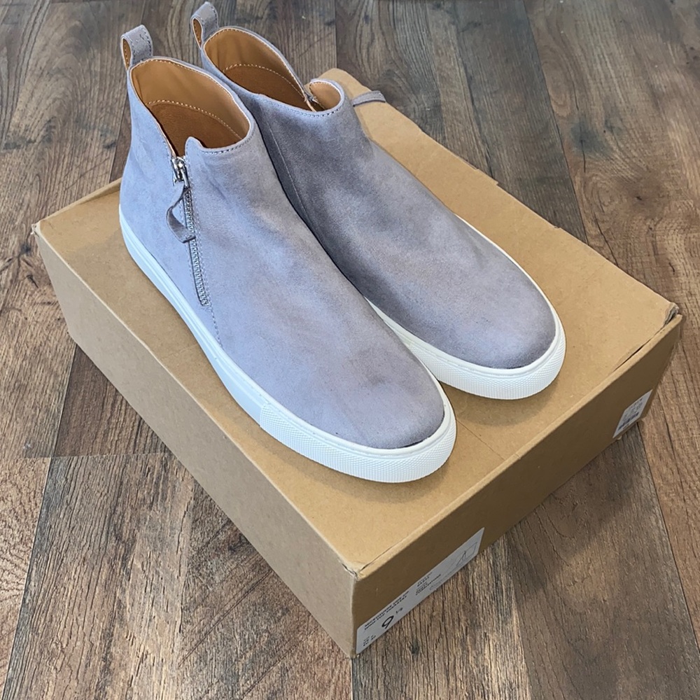 J. Crew NWT Microsuede Side Zip High-Top Sneakers 9.5